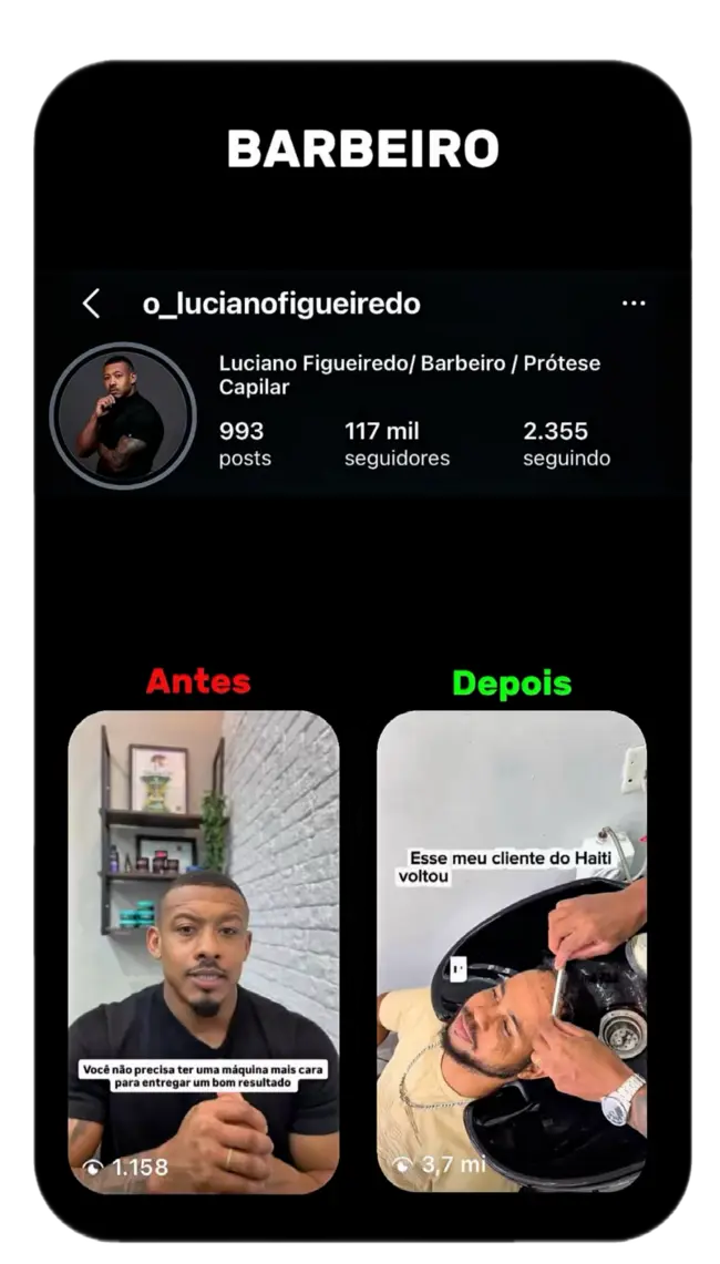 Resultado de aluno barbeiro