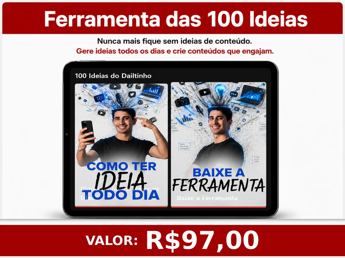 Ferramenta das 100 Ideias — valor R$ 97